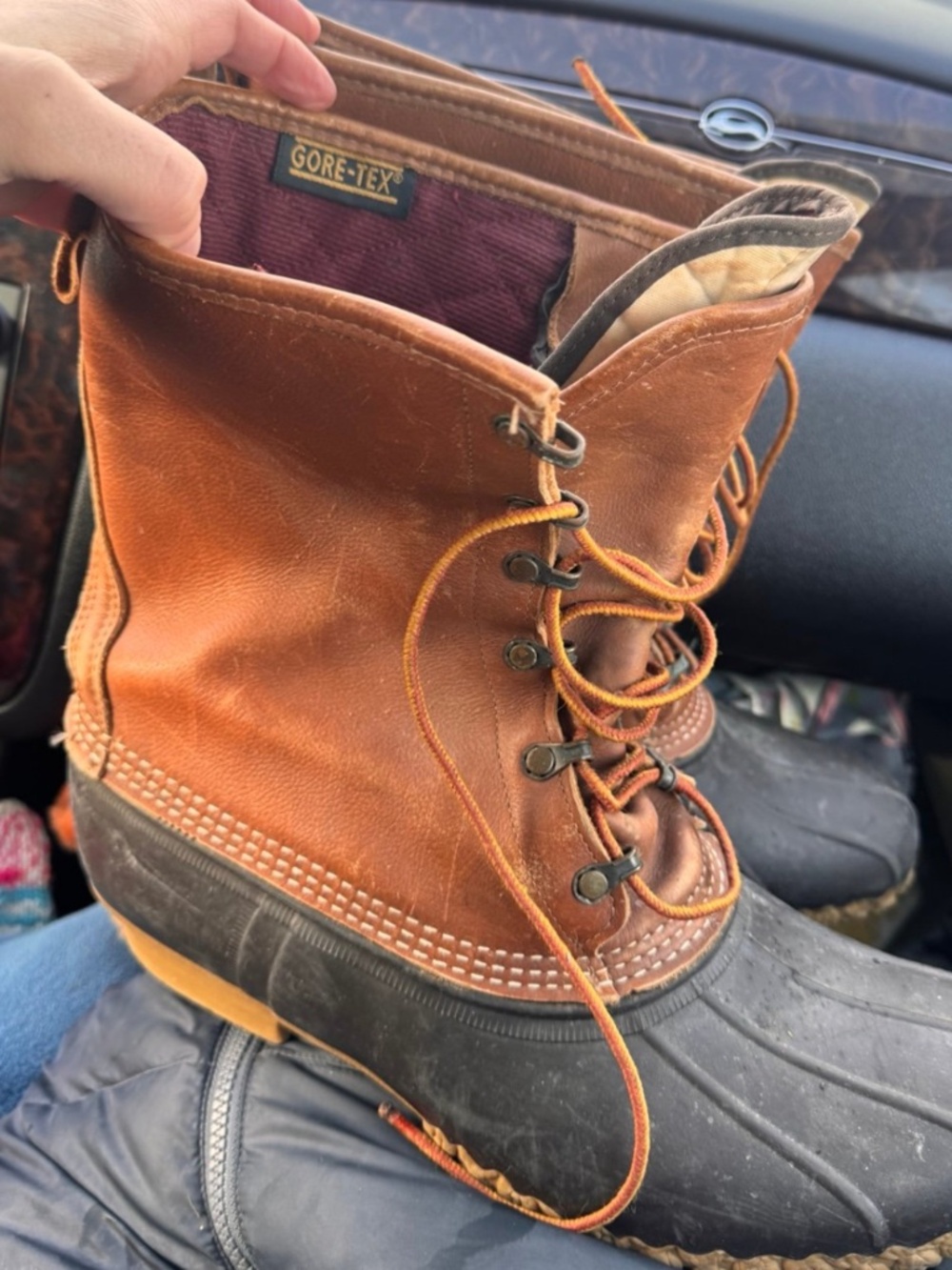 Vintage LL Bean Duck Boots Men Size 12 tall lace up Gortex Thinsulate